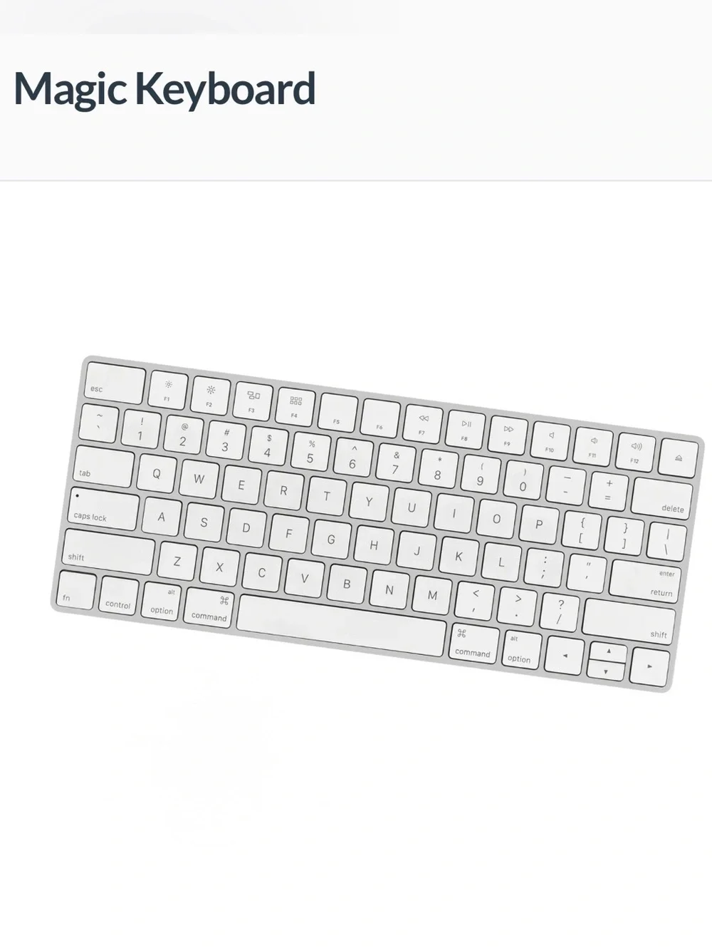 Apple Magic Keyboard, White, MacBook Compatible - Picture 1 of 12
